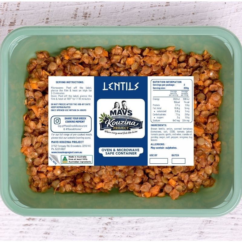 Greek Lentils in Red Sauce